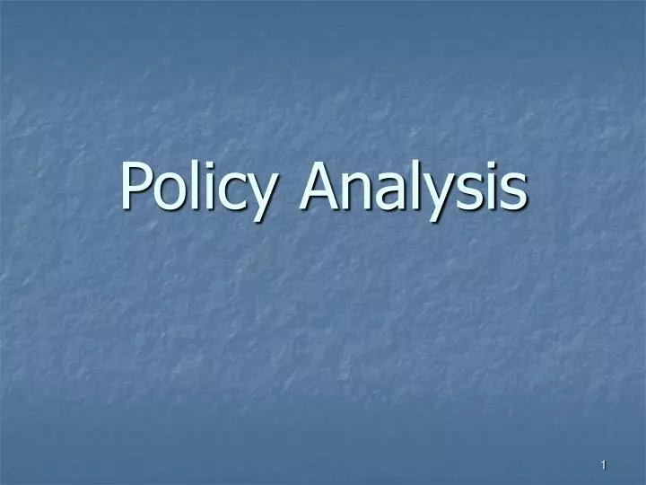 policy analysis