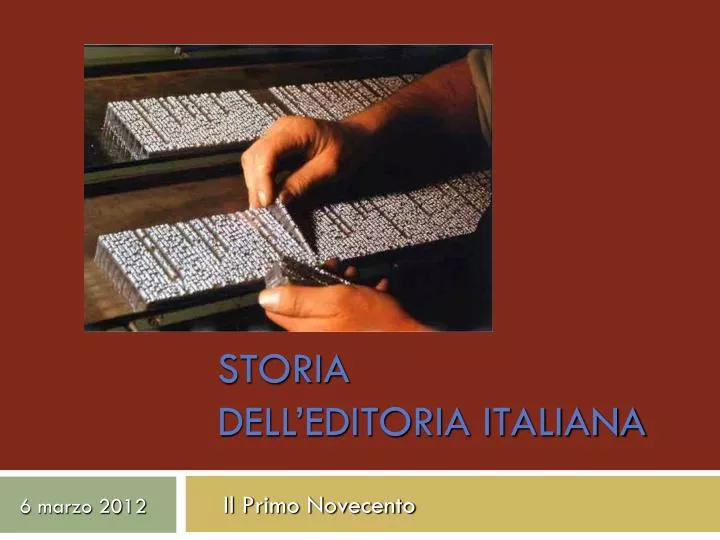 storia dell editoria italiana