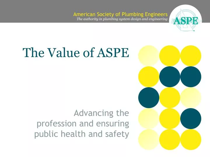 the value of aspe