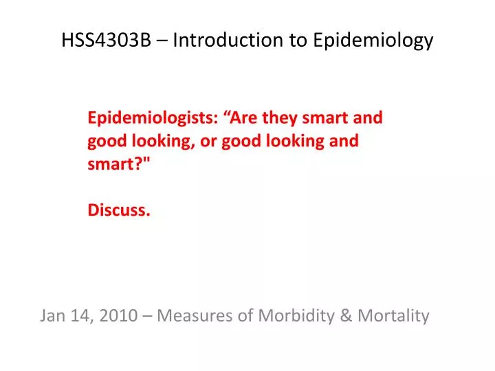 hss4303b introduction to epidemiology