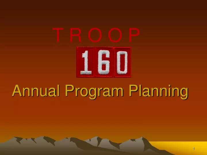 annual program planning