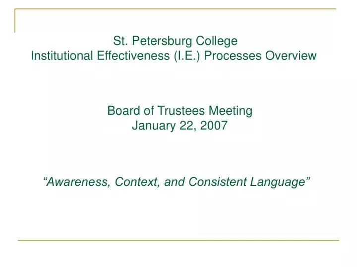 board of trustees meeting january 22 2007