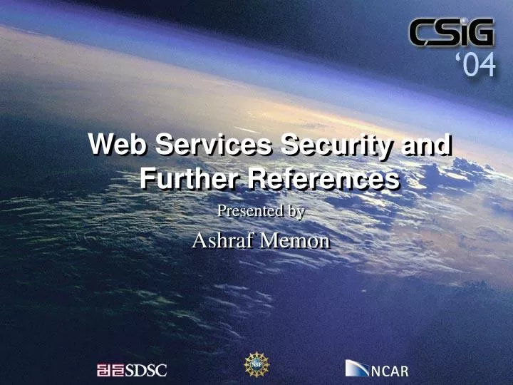 web services security and further references