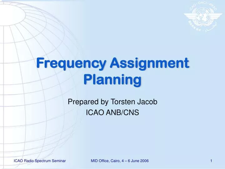 frequency assignment planning