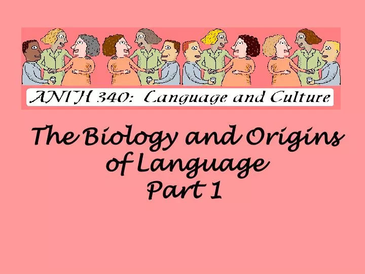 the biology and origins of language part 1