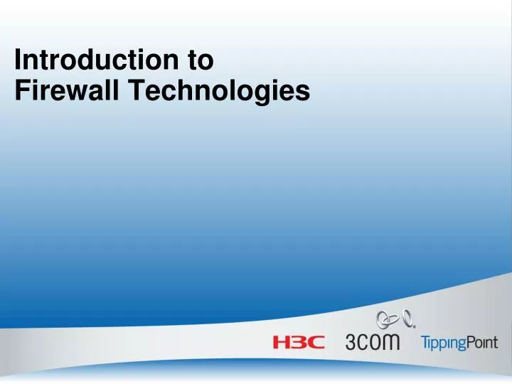 introduction to firewall technologies