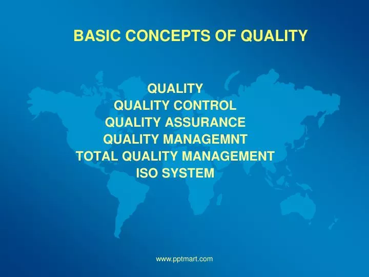 basic concepts of quality