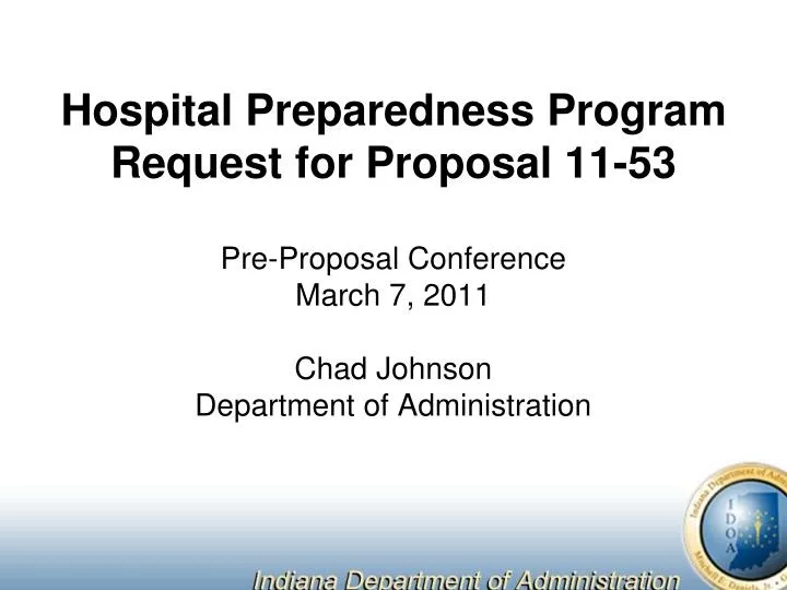 hospital preparedness program request for proposal 11 53