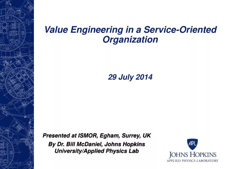 value engineering in a service oriented organization