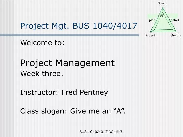 project mgt bus 1040 4017