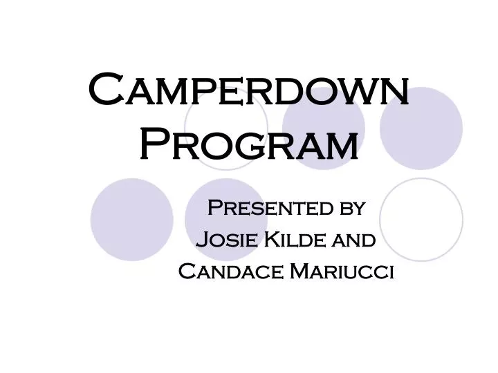 camperdown program