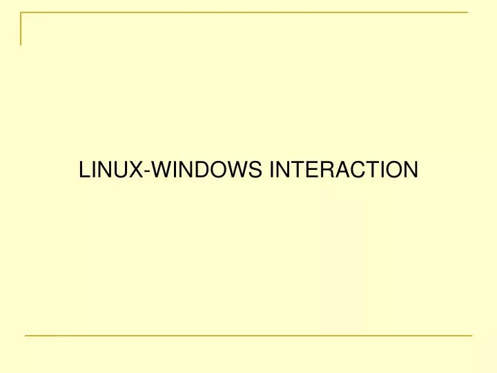linux windows interaction