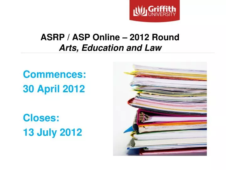 asrp asp online 2012 round arts education and law