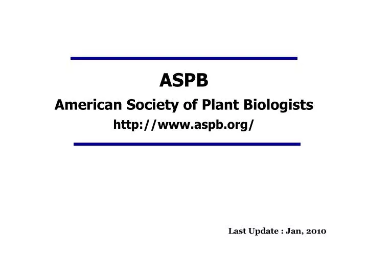 aspb american society of plant biologists http www aspb org