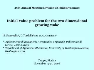 59th Annual Meeting Division of Fluid Dynamics