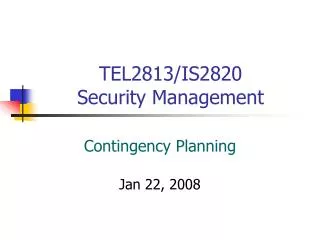 tel2813 is2820 security management
