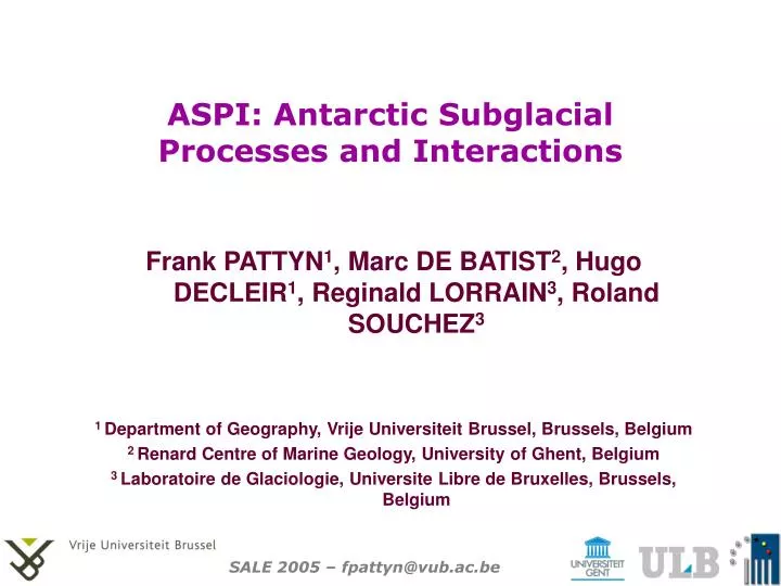 aspi antarctic subglacial processes and interactions