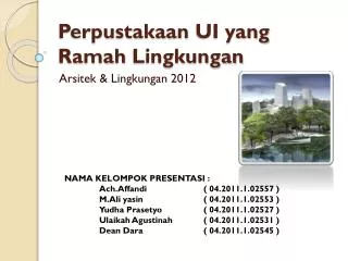perpustakaan ui yang ramah lingkungan