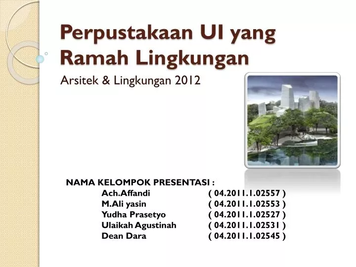 perpustakaan ui yang ramah lingkungan