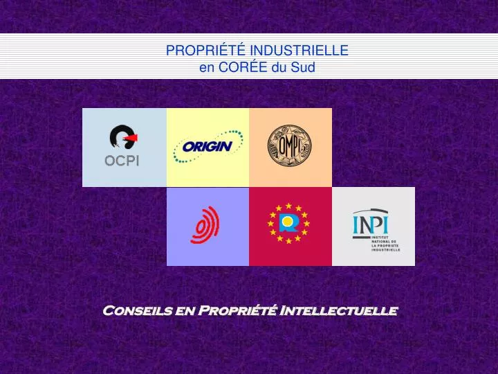 propri t industrielle en cor e du sud