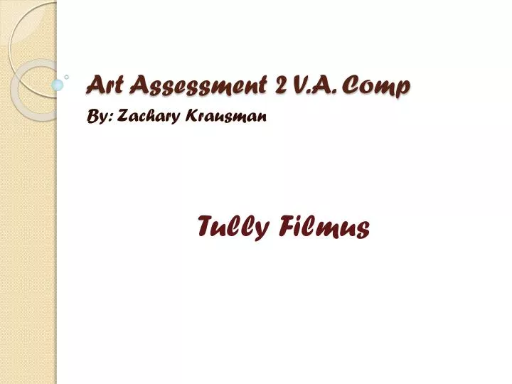 art assessment 2 v a comp