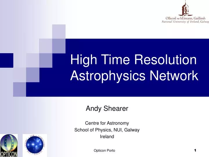 high time resolution astrophysics network