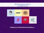 PROPRIÉTÉ INDUSTRIELLE en COR É E du Sud - slide 1