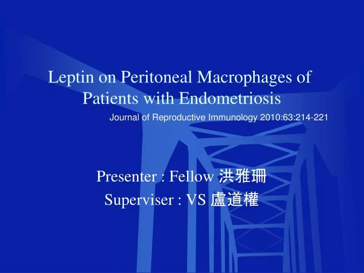 leptin on peritoneal macrophages of patients with endometriosis