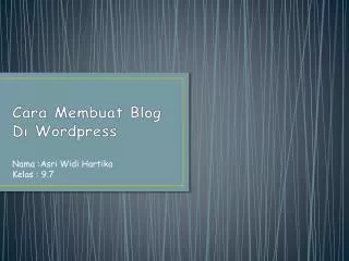 cara membuat blog di wordpress