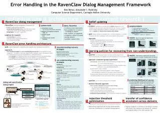 Error Handling in the RavenClaw Dialog Management Framework Dan Bohus, Alexander I. Rudnicky