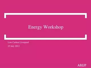Energy Workshop