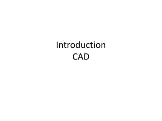 Introduction CAD