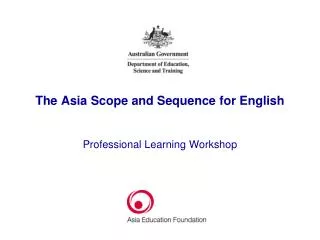 The Asia Scope and Sequence for English
