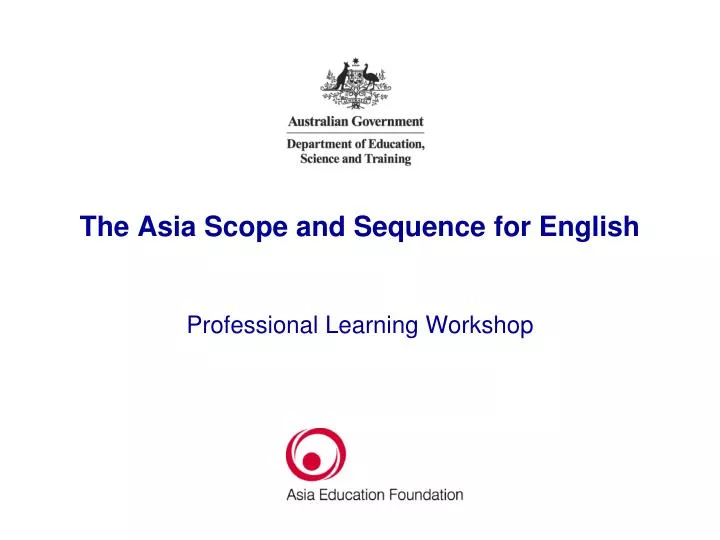 the asia scope and sequence for english