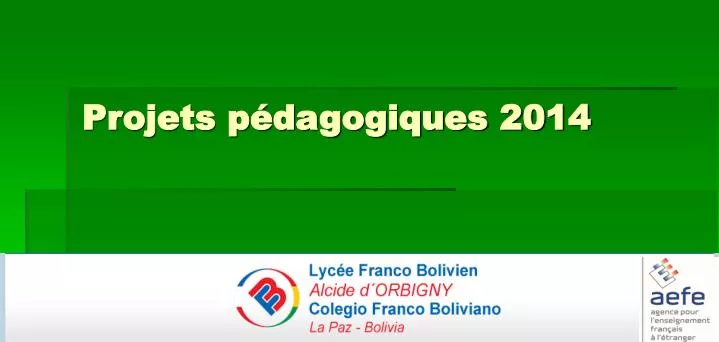 projets p dagogiques 2014