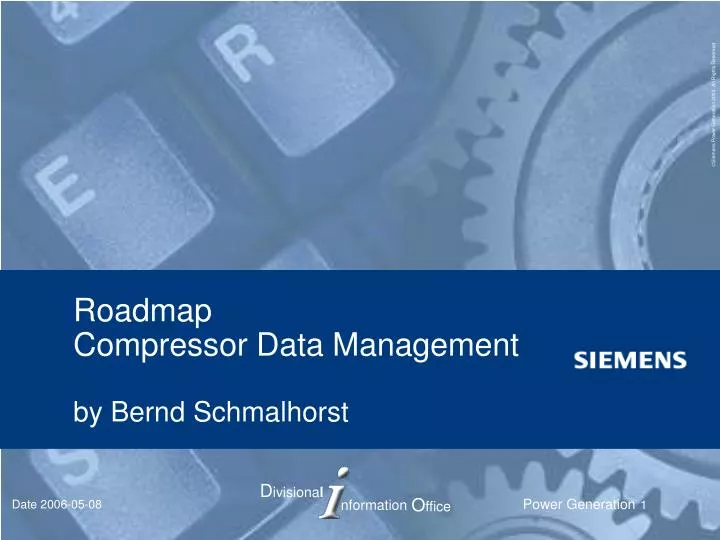 roadmap compressor data management by bernd schmalhorst