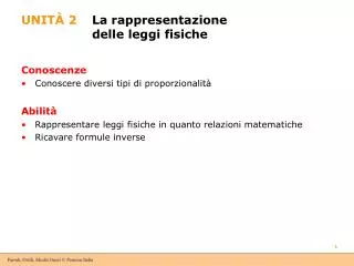 unit 2 la rappresentazione delle leggi fisiche