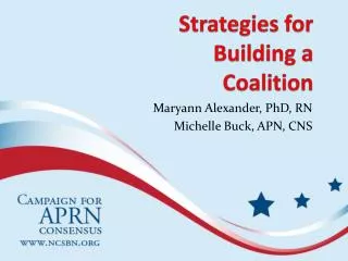 Strategies for Building a Coalition
