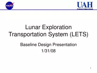 Lunar Exploration Transportation System (LETS)