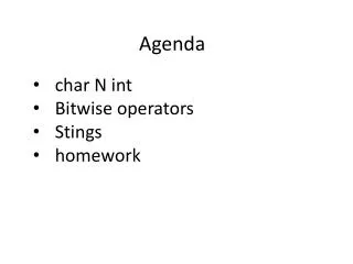 Agenda