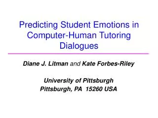 Predicting Student Emotions in Computer-Human Tutoring Dialogues