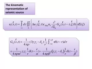 The kinematic representation of seismic source