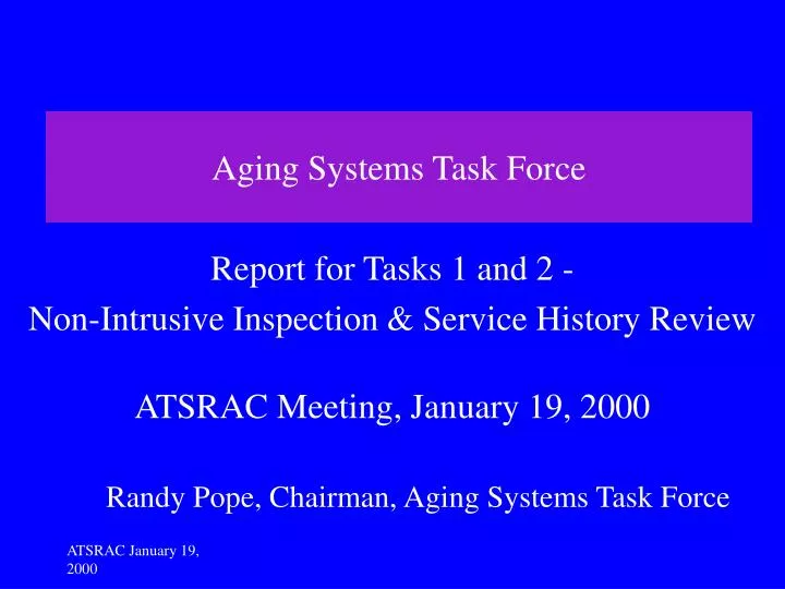 aging systems task force