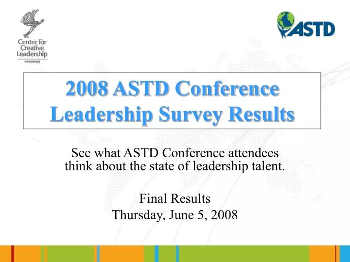 2008 astd conference leadership survey results