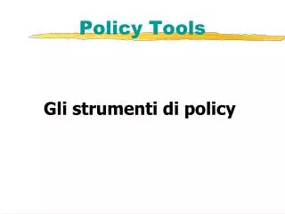 policy tools