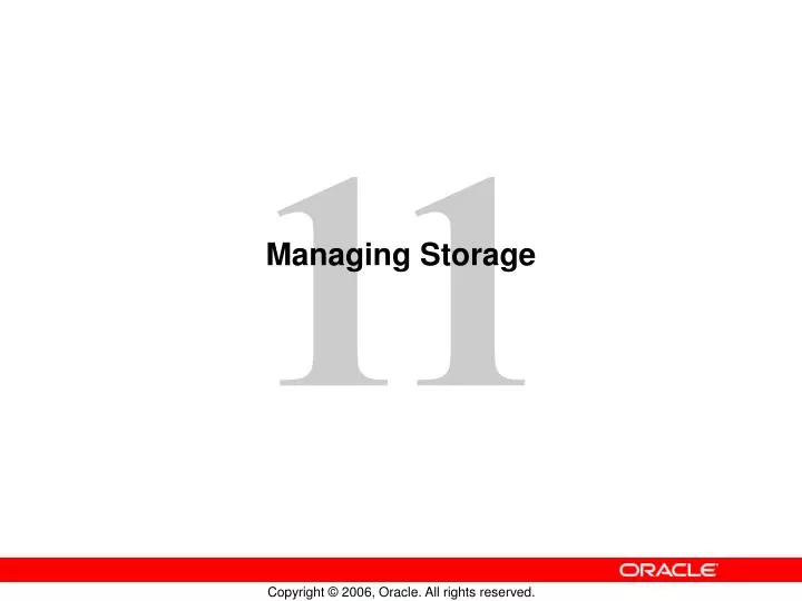 managing storage