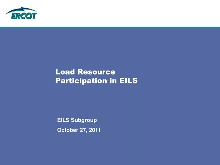 load resource participation in eils