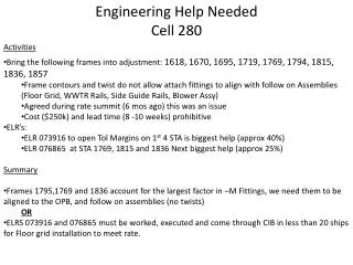 Engineering Help Needed Cell 280