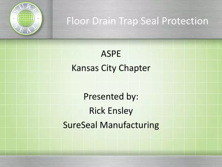 floor drain trap seal protection