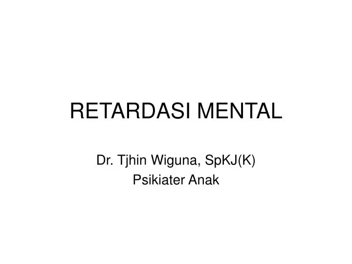 retardasi mental